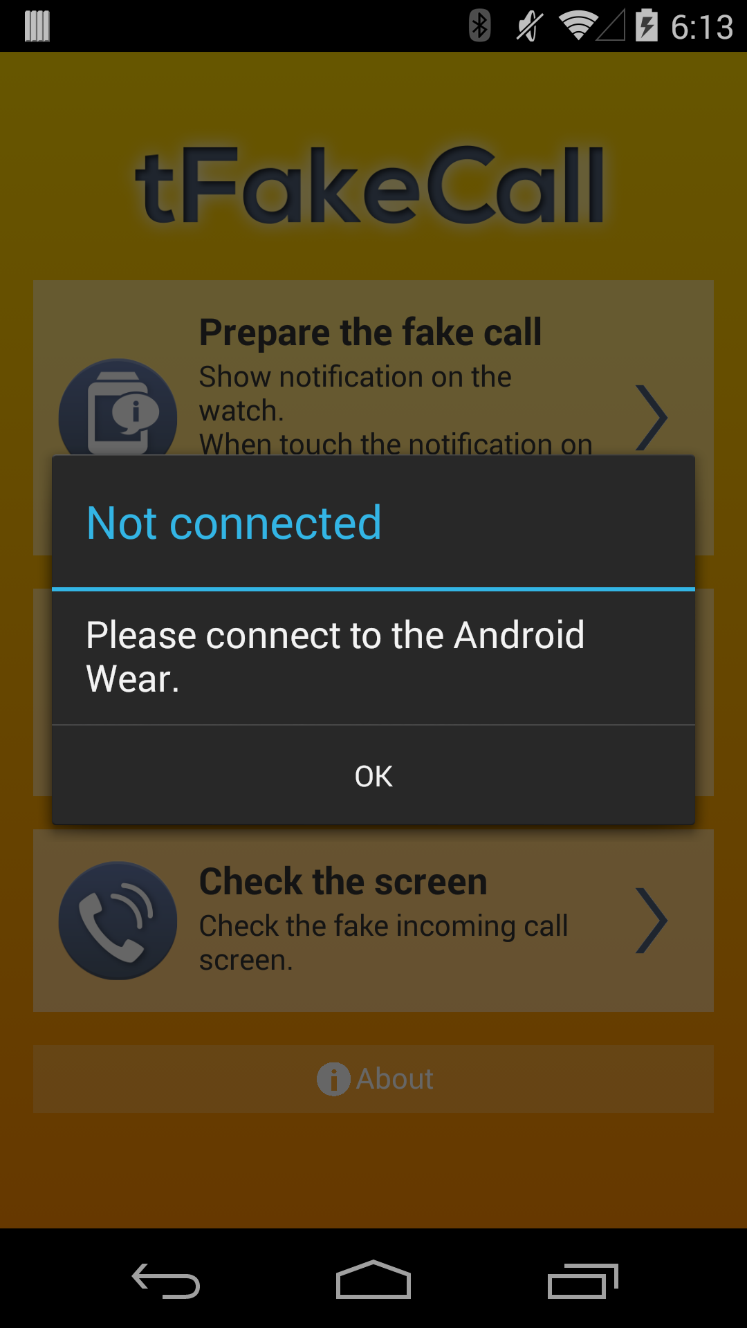 alert to unconnected